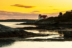 Dramatic Sunset by Hendricks Head Lighthouse